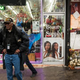 Outside the beauty salon on Dec. 3, 2014, in the Staten Island borough of New York City, where Eric Garner was killed on July 17, 2014, by a police officer who put him in a choke hold
Andrew Burton/Getty Images